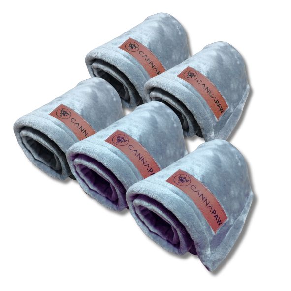 5 x Cannapaw Ultra-Soft Pet Blankets