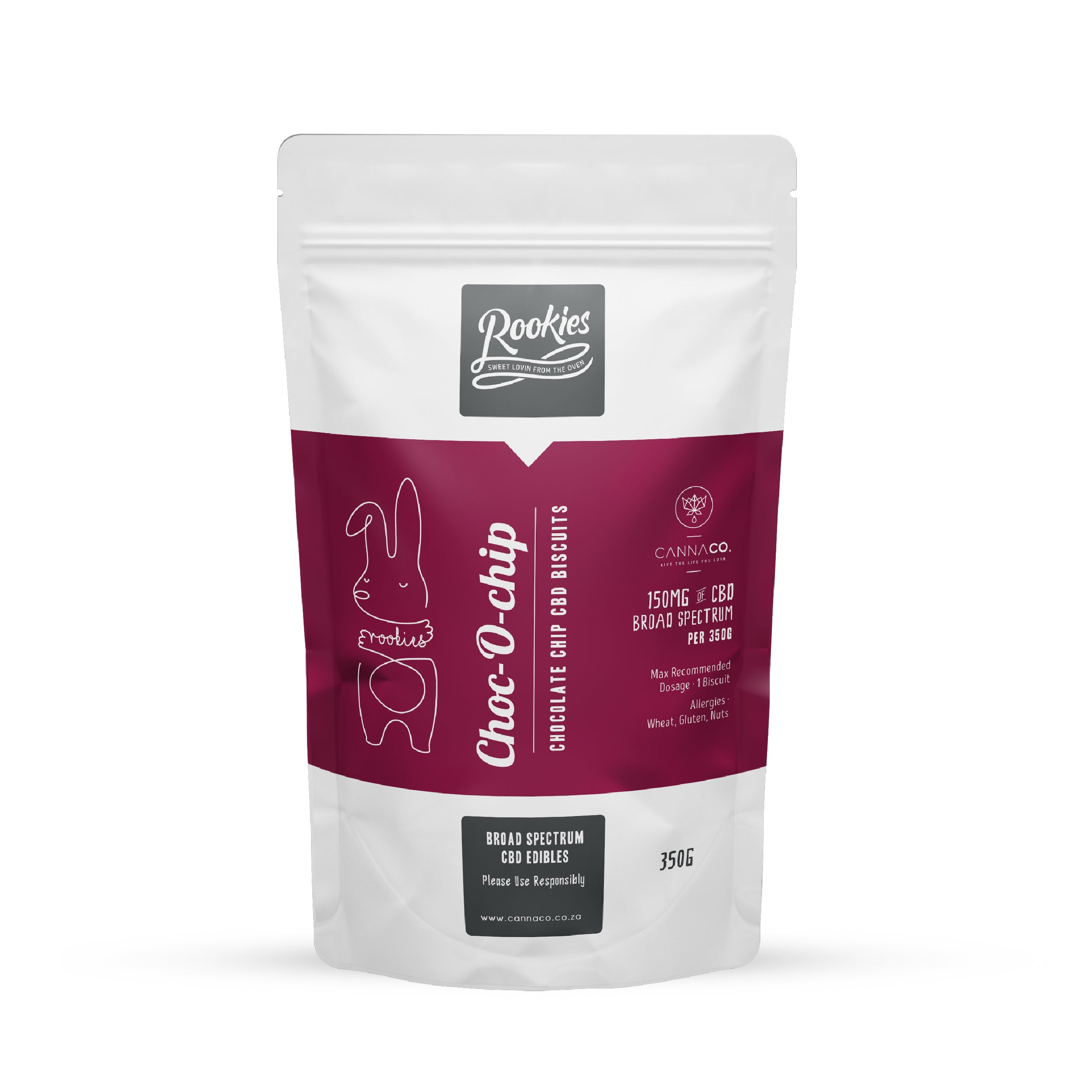 350g Choc Chip CBD Biscuits – Cannaco.